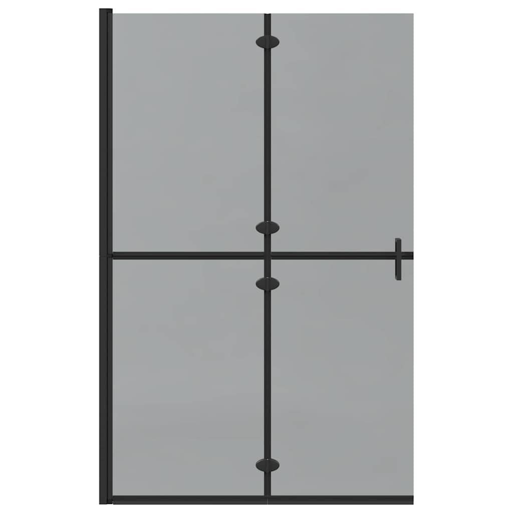 Walk-in Duschwand Schwarz und dunkel-transparent 120 x 190 cm