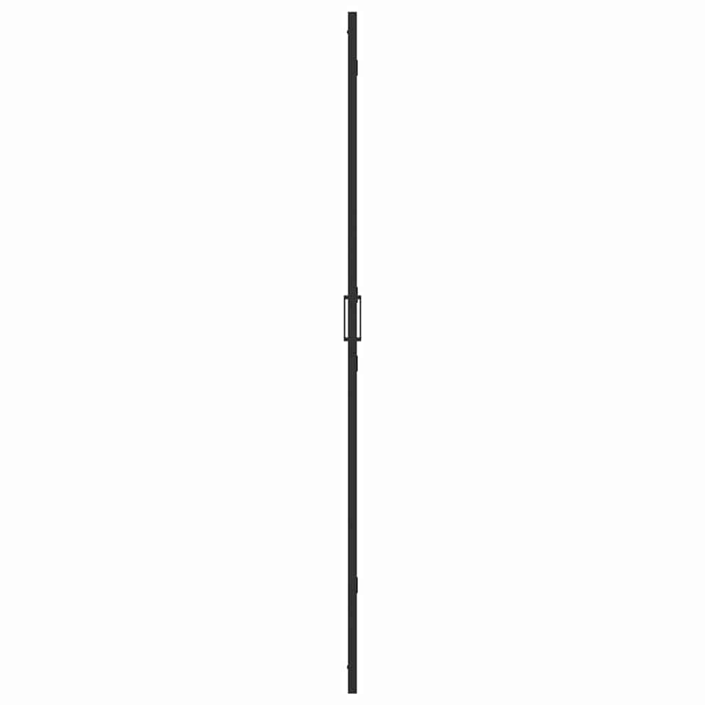 Walk-in Duschwand Schwarz und dunkel-transparent 120 x 190 cm