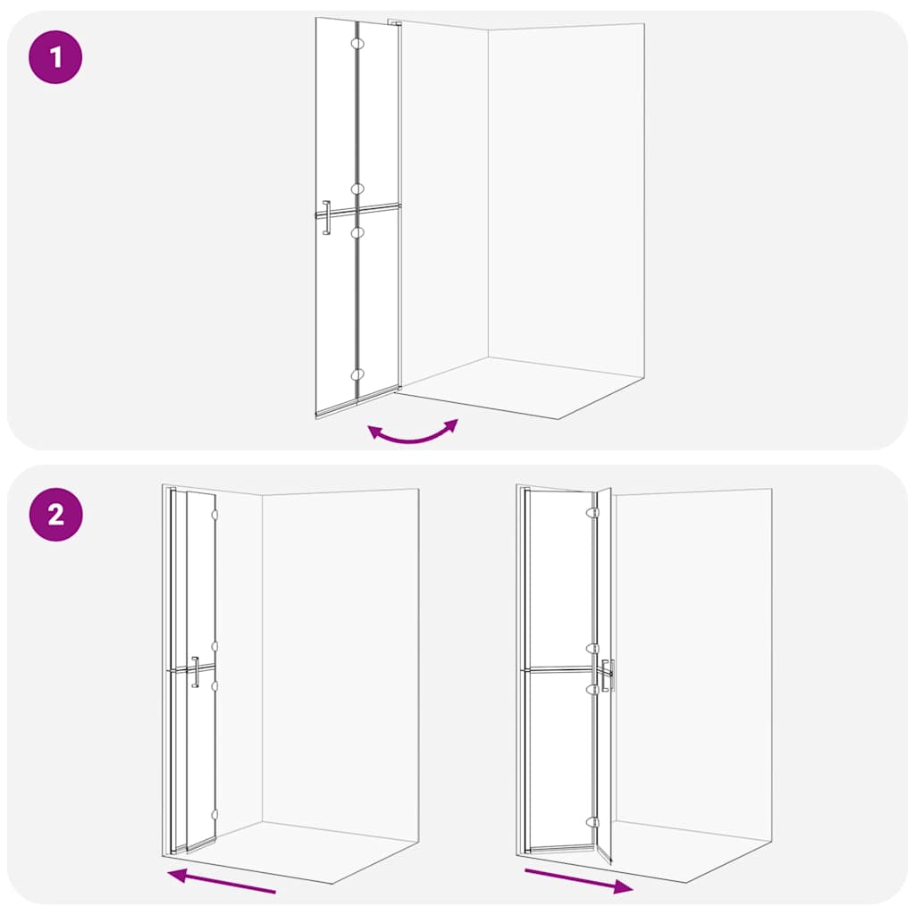 Walk-in Duschwand Sonstiges Golden und Transparent 70 x 190 cm