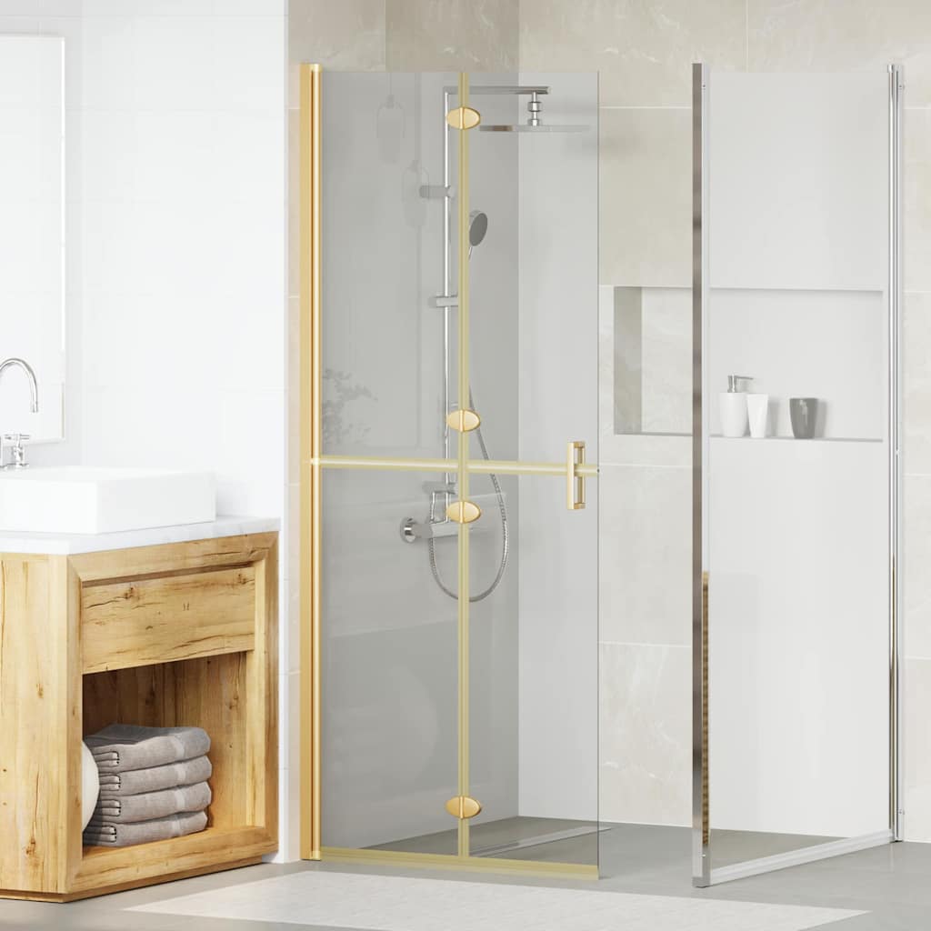 Walk-in Duschwand Sonstiges Golden und Transparent 80 x 190 cm