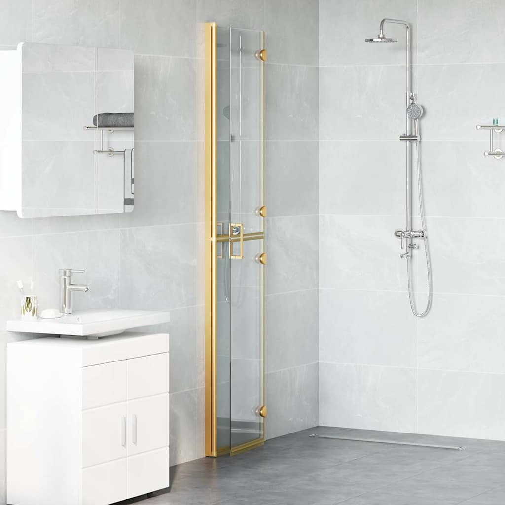 Walk-in Duschwand Sonstiges Golden und Transparent 80 x 190 cm