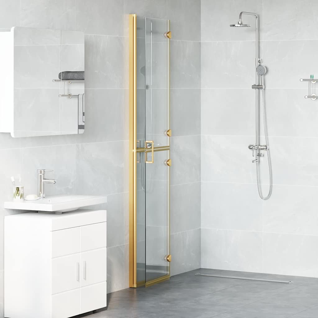 Walk-in Duschwand Sonstiges Golden und Transparent 90 x 190 cm