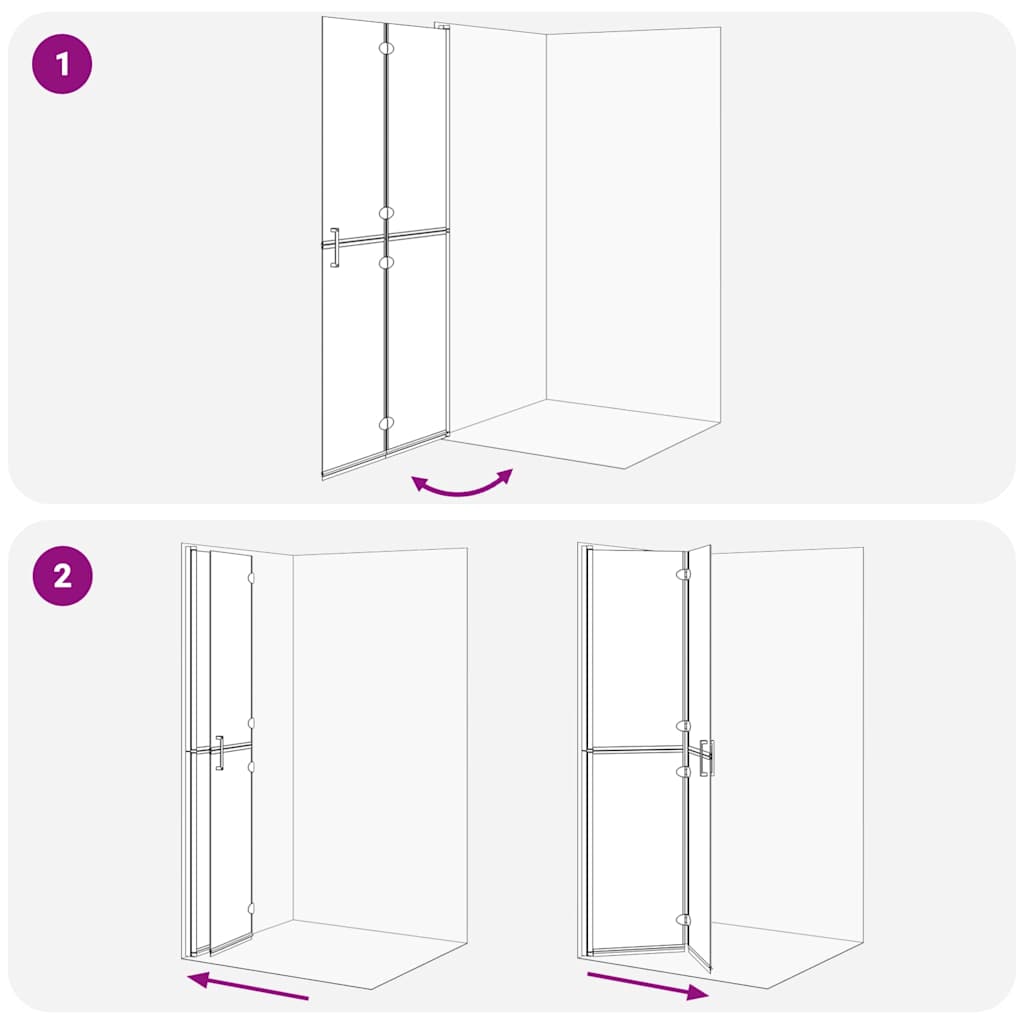 Walk-in Duschwand Sonstiges Golden und Transparent 90 x 190 cm