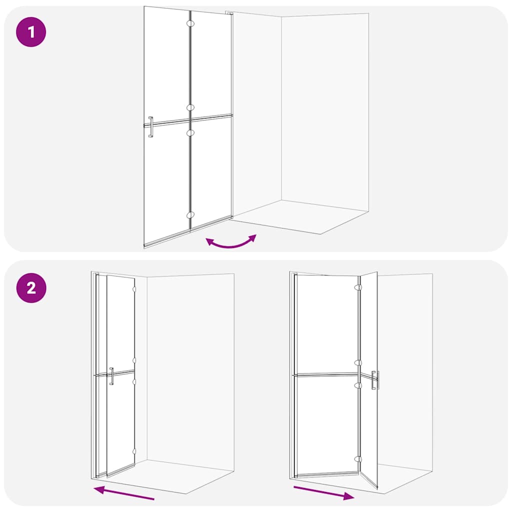 Walk-in Duschwand Sonstiges Golden und Transparent 120 x 190 cm