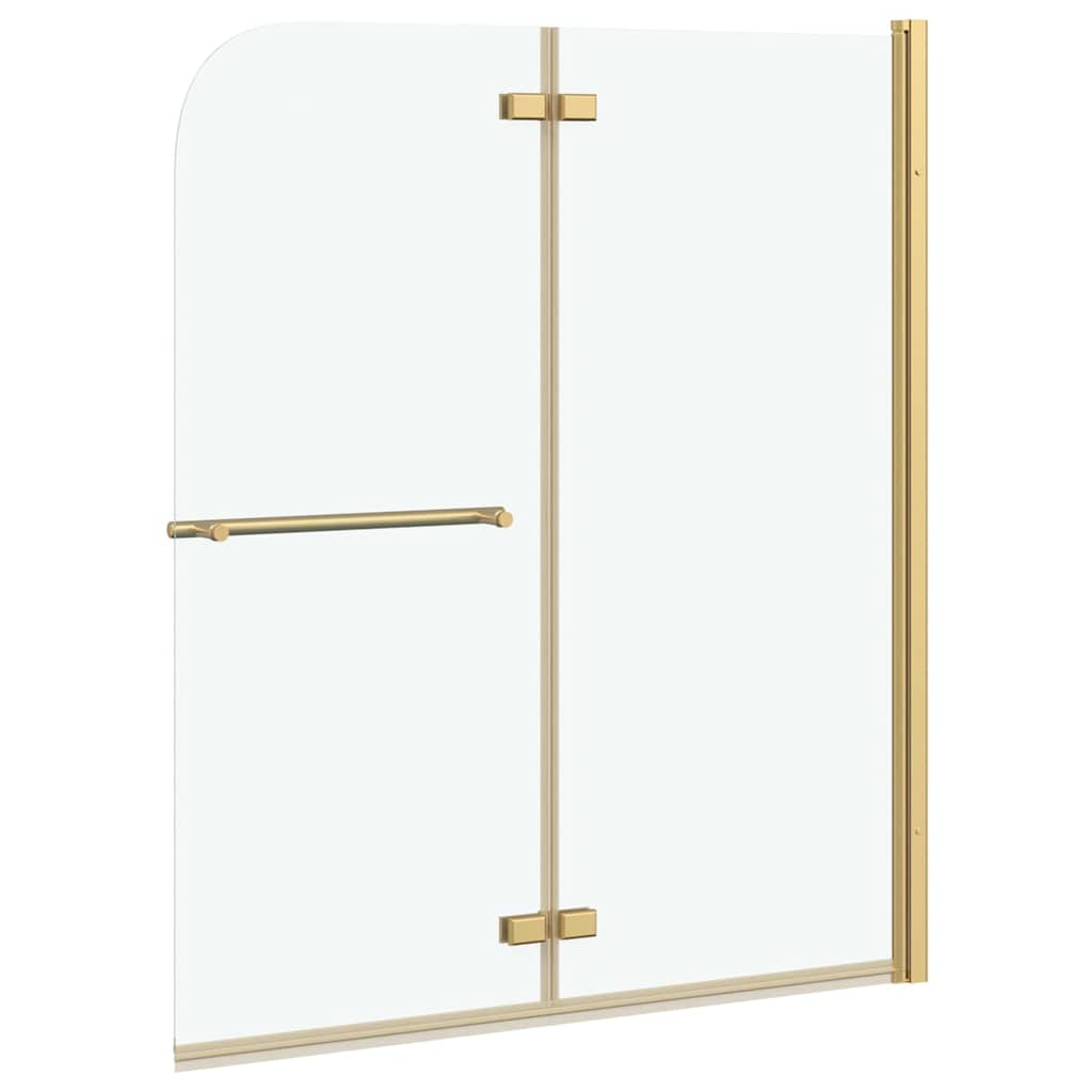 Duschabtrennung Gold 120 x 140 cm ESG-Glas und Aluminium