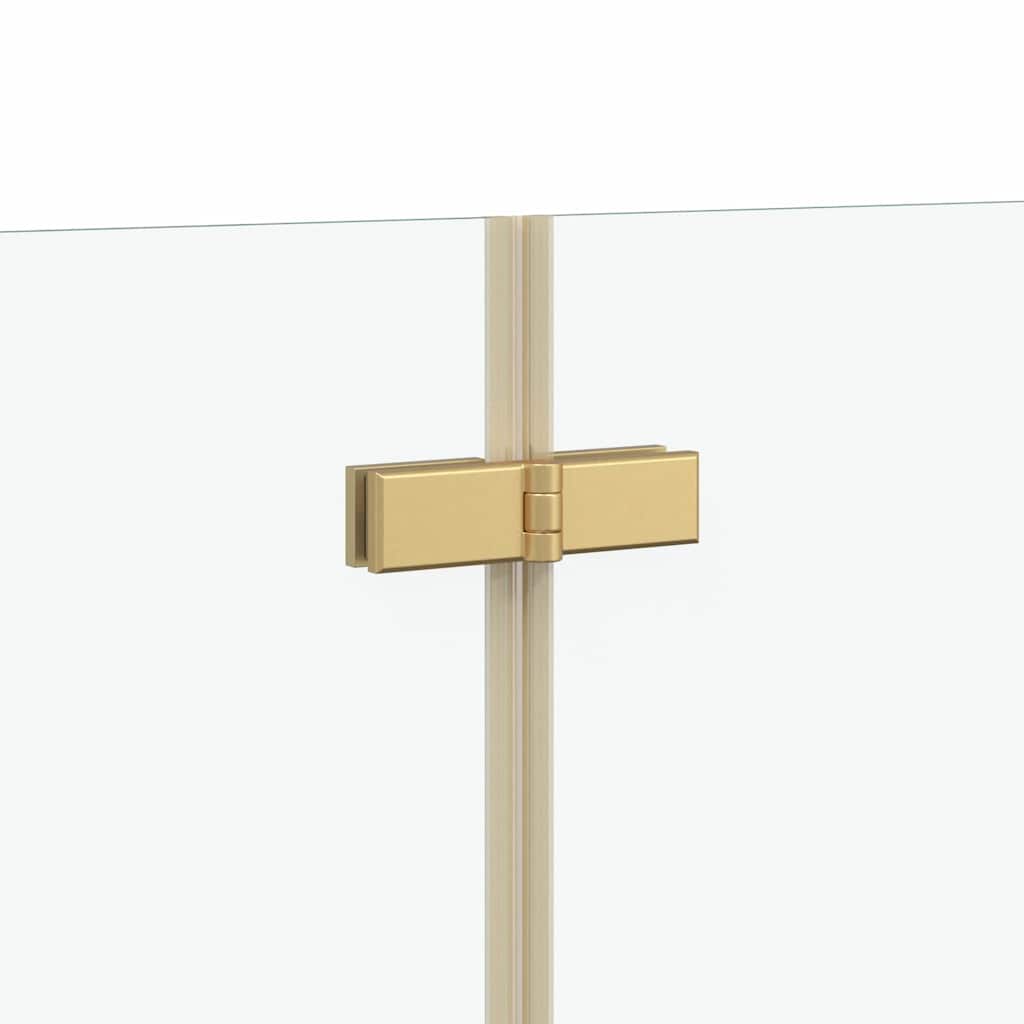 Duschabtrennung Gold 120 x 68 x 130 cm ESG-Glas und Aluminium