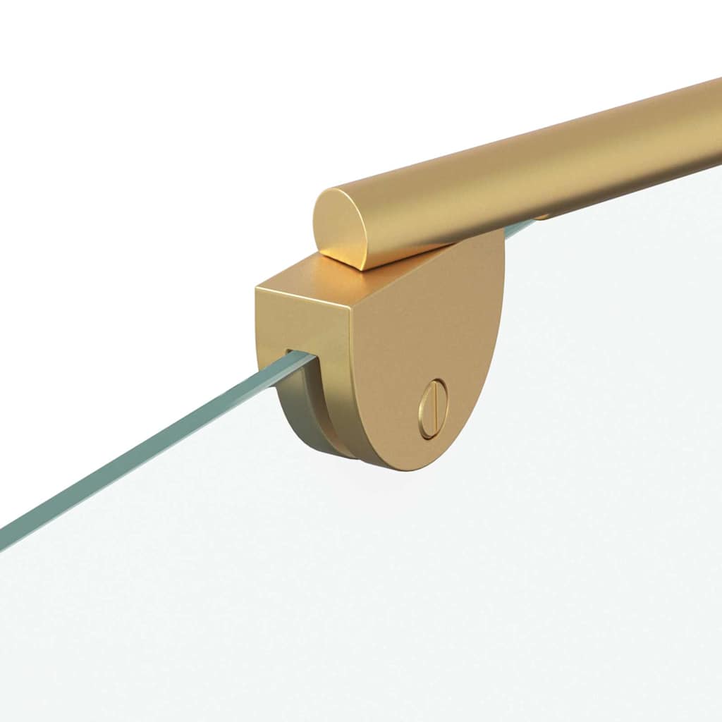 Duschabtrennung Gold 120 x 68 x 130 cm ESG-Glas und Aluminium