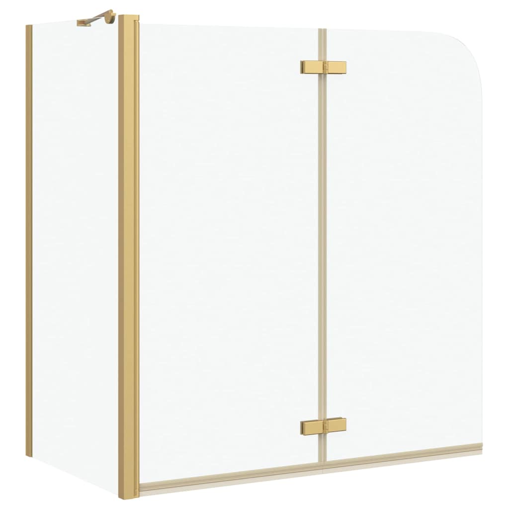 Shower enclosure gold 120 x 68 x 130 cm tempered safety glass and aluminum