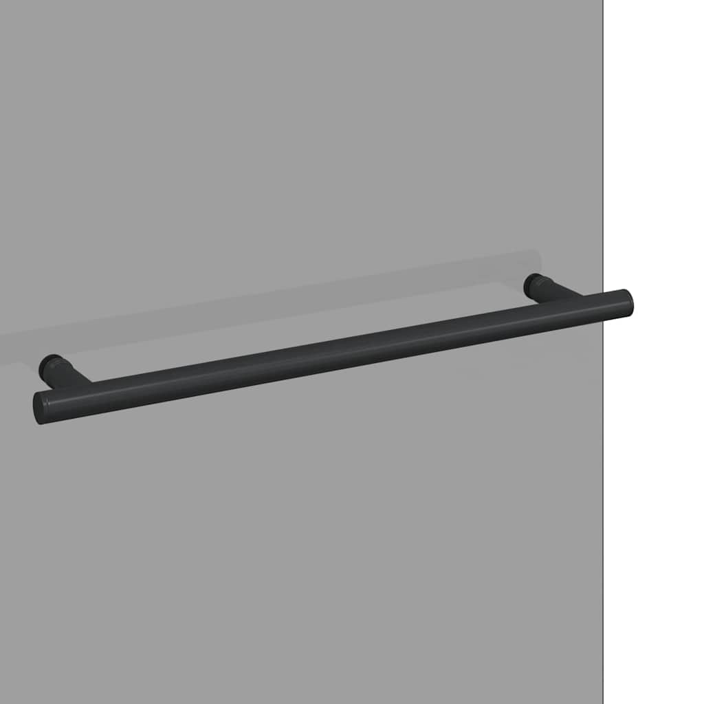 Duschabtrennung Schwarz 95 x 140 cm ESG-Glas und Aluminium