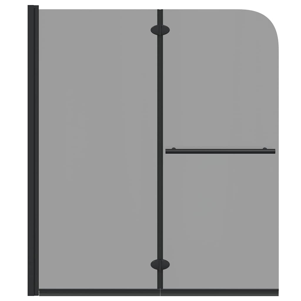 Duschabtrennung Schwarz 95 x 140 cm ESG-Glas und Aluminium