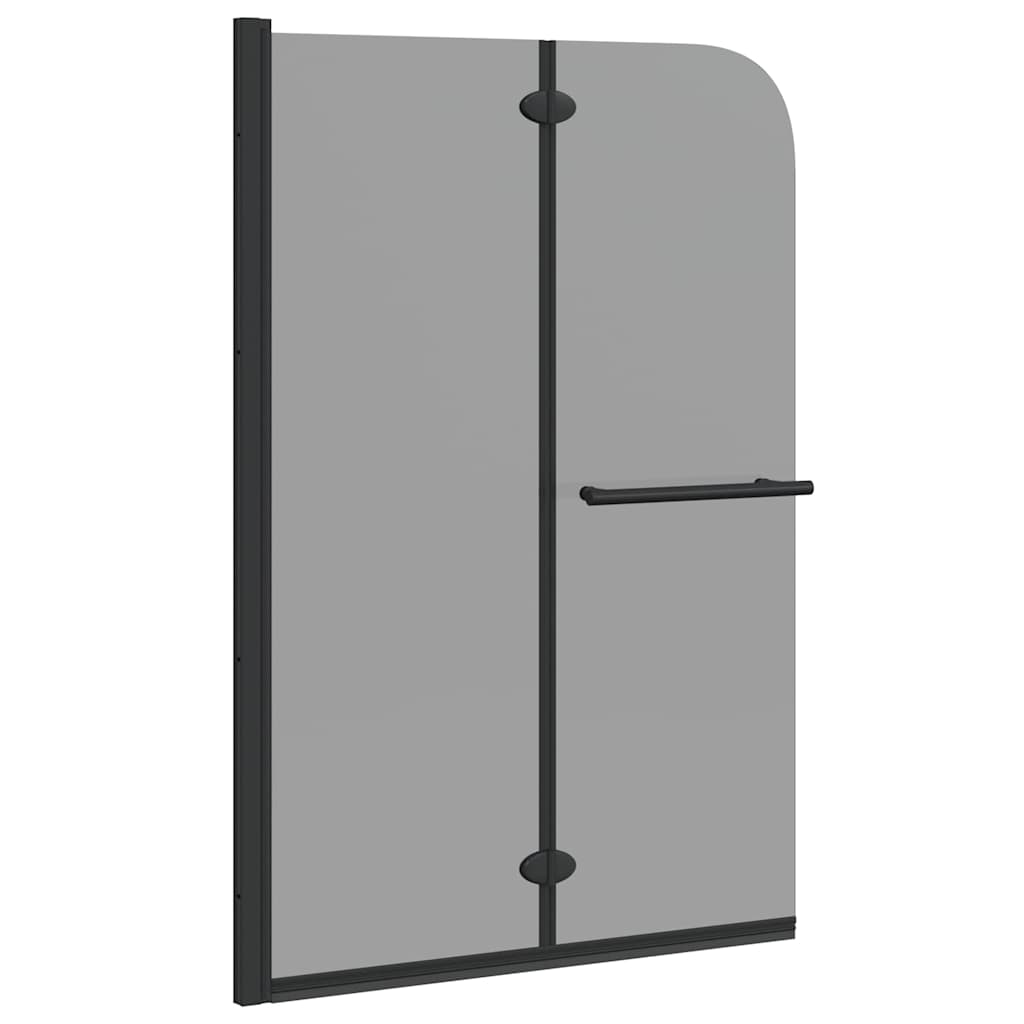 Shower enclosure black 120 x 140 cm tempered safety glass and aluminum