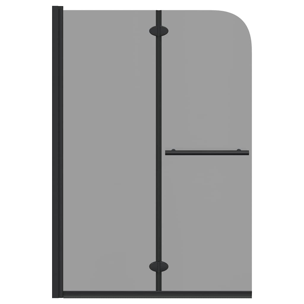 Duschabtrennung Schwarz 120 x 140 cm ESG-Glas und Aluminium