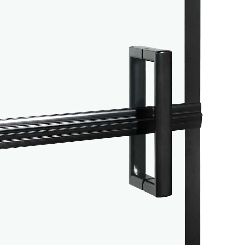 Bad-Duschschirm Schwarz und Transparent 80 x 67 x 129.5 cm