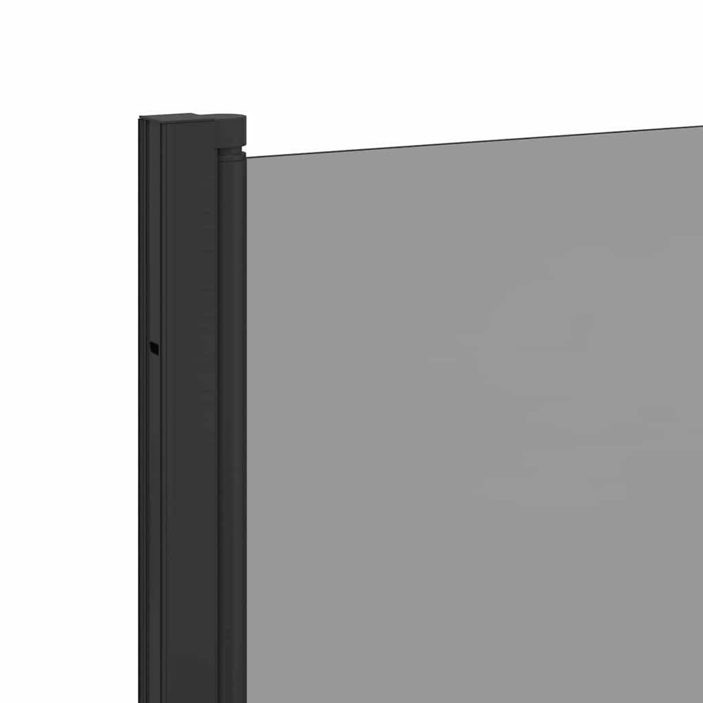 Duschabtrennung Schwarz 130 x 138 cm ESG-Glas und Aluminium