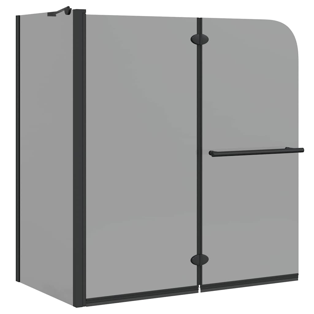 Bi-fold shower enclosure, dark transparent, 120 x 67 x 129 cm