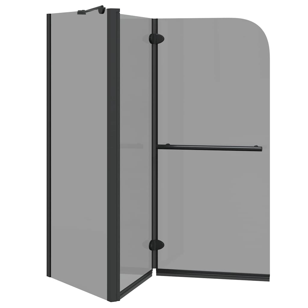 Bi-fold shower enclosure, dark transparent, 120 x 67 x 129 cm
