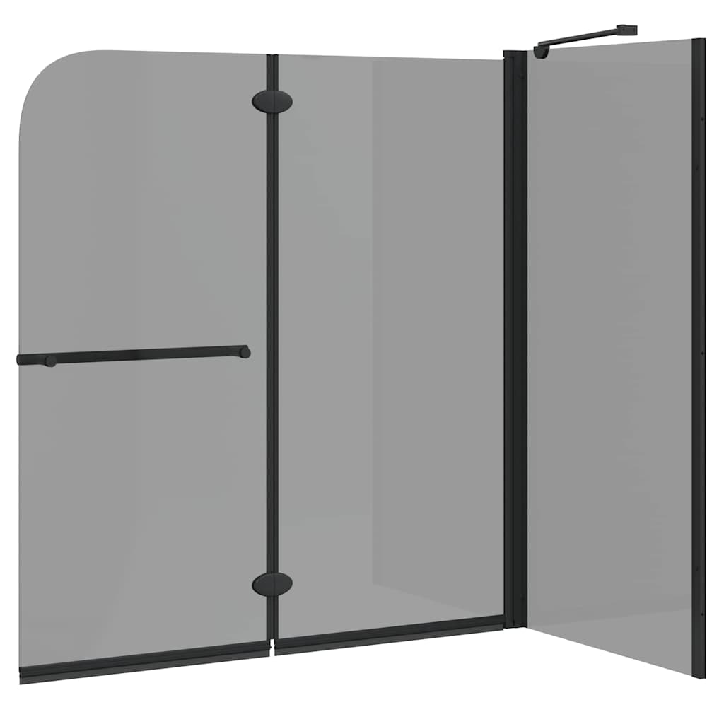 Bi-fold shower enclosure, dark transparent, 120 x 67 x 129 cm