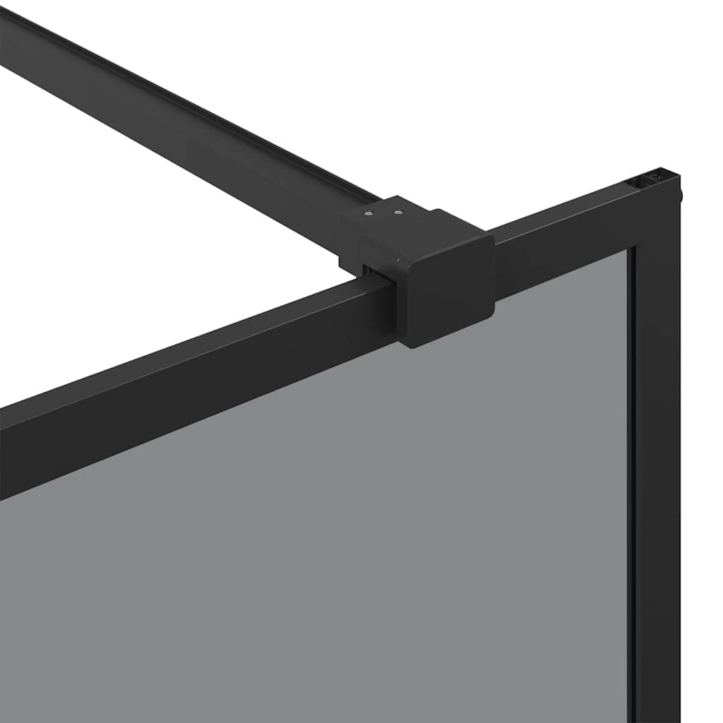 Walk-in Duschwand Schwarz 80 x 195 cm Gehärtetes Glas