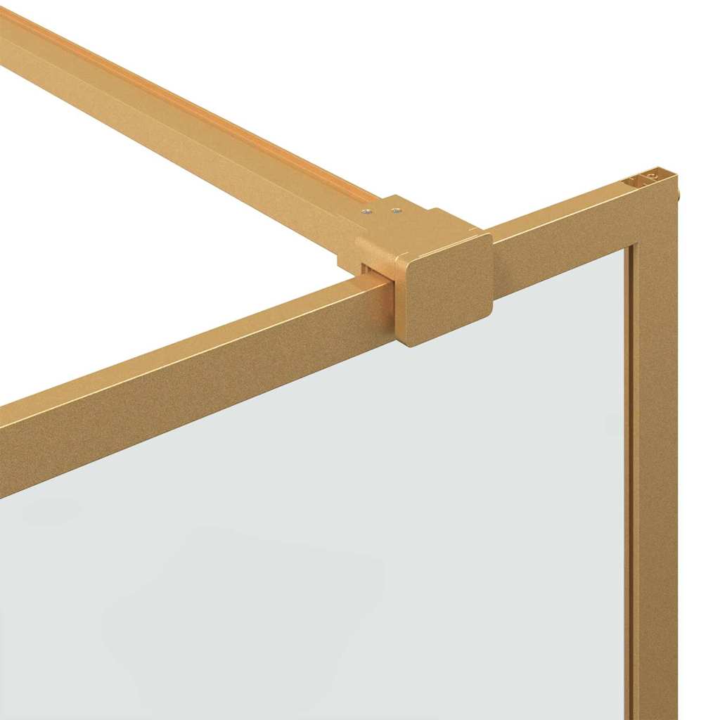 Walk-in shower screen, gold, 80 x 195 cm, tempered glass