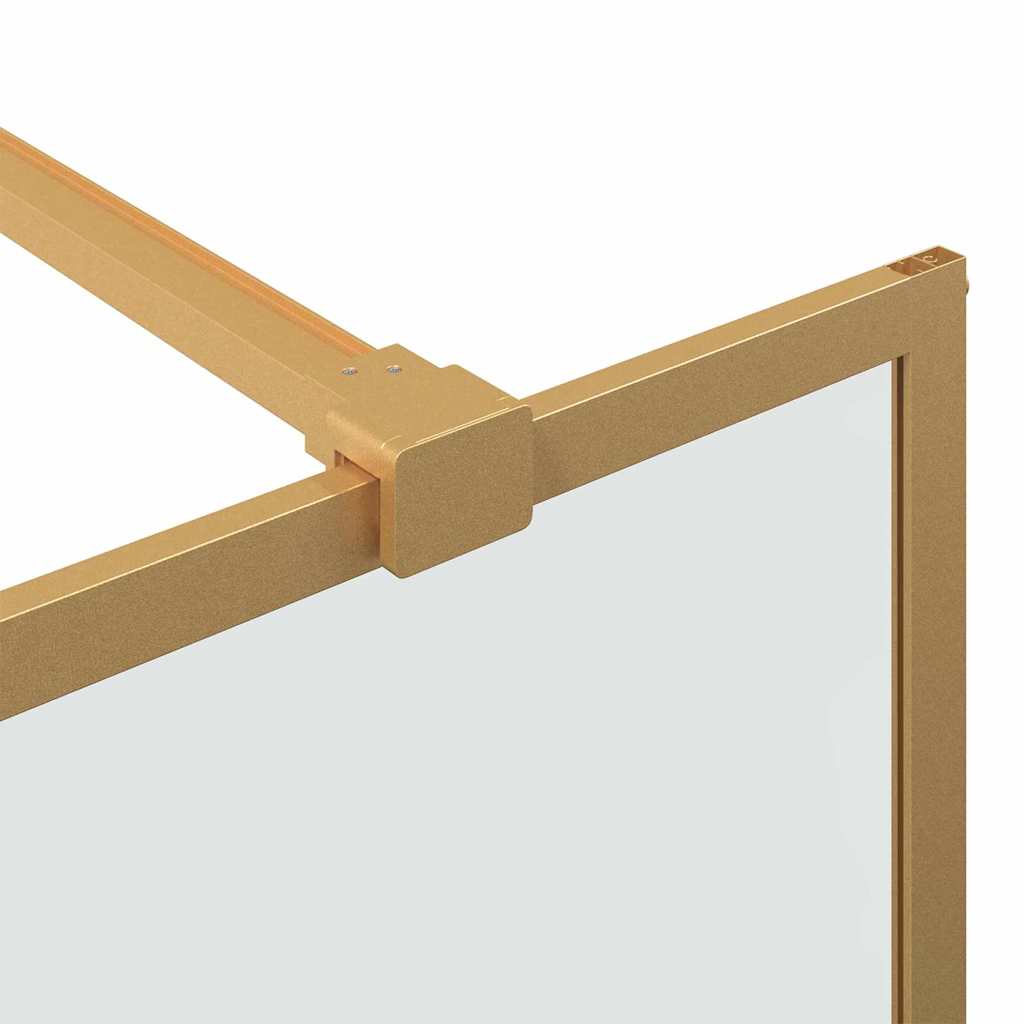 Walk-in shower screen, gold, 115 x 195 cm, tempered glass
