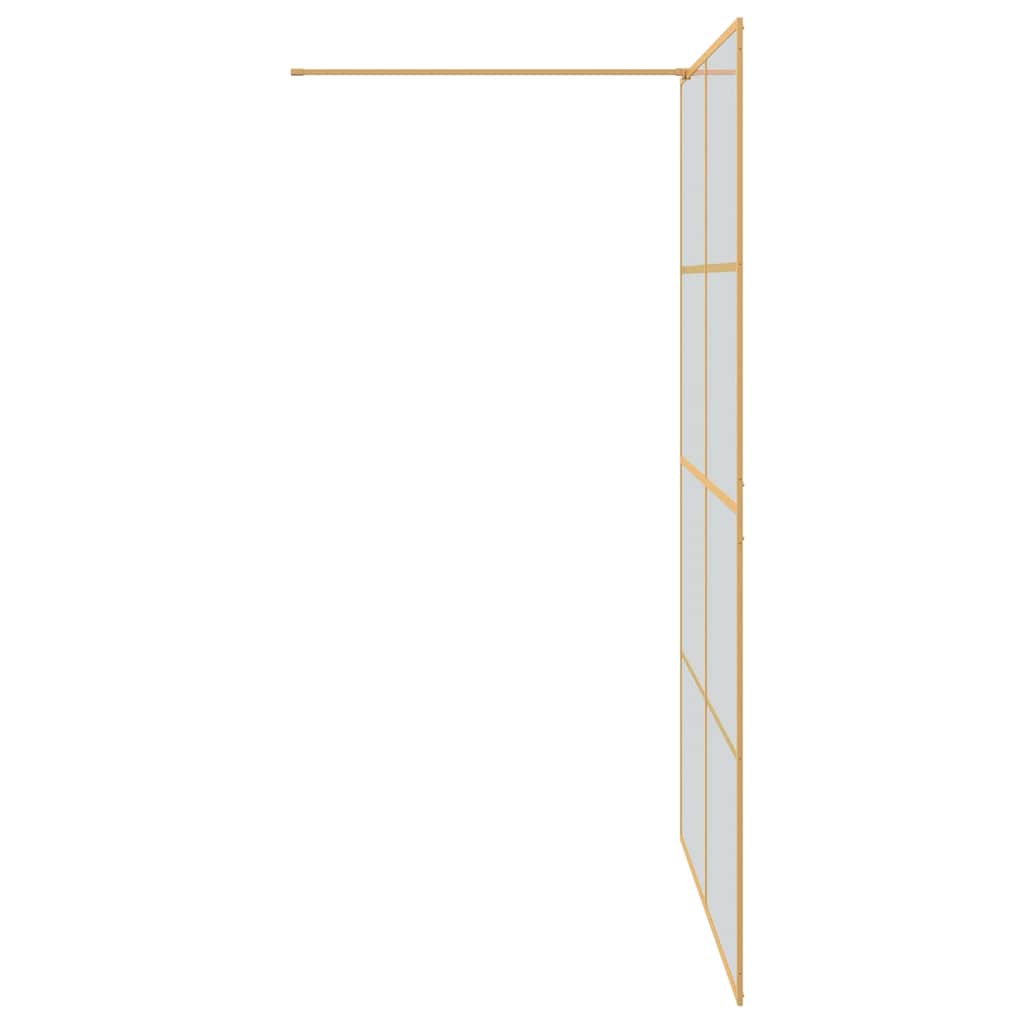 Walk-in Duschwand Gold 140 x 195 cm Gehärtetes Glas