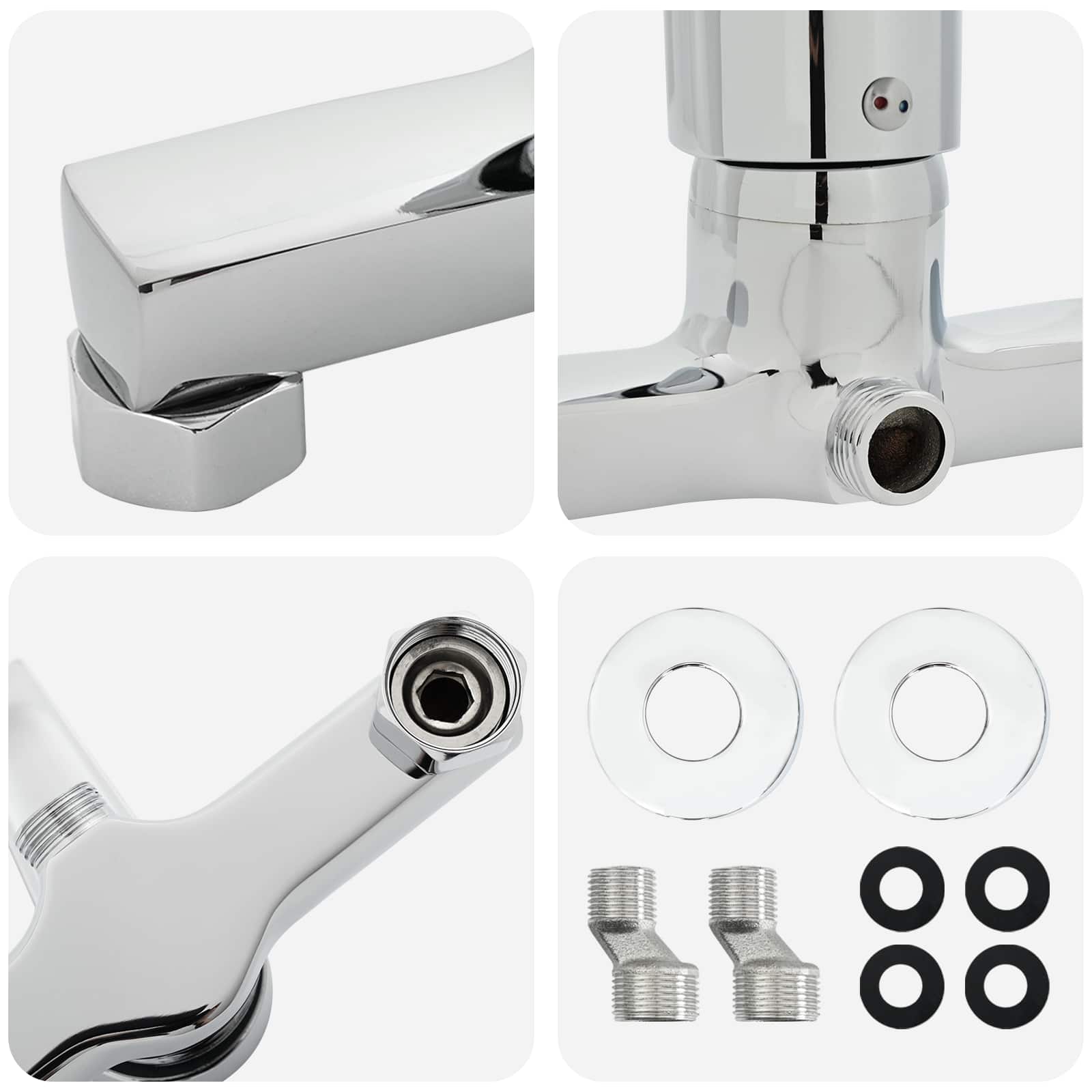 Chrome shower mixer G 1/2 inch brass