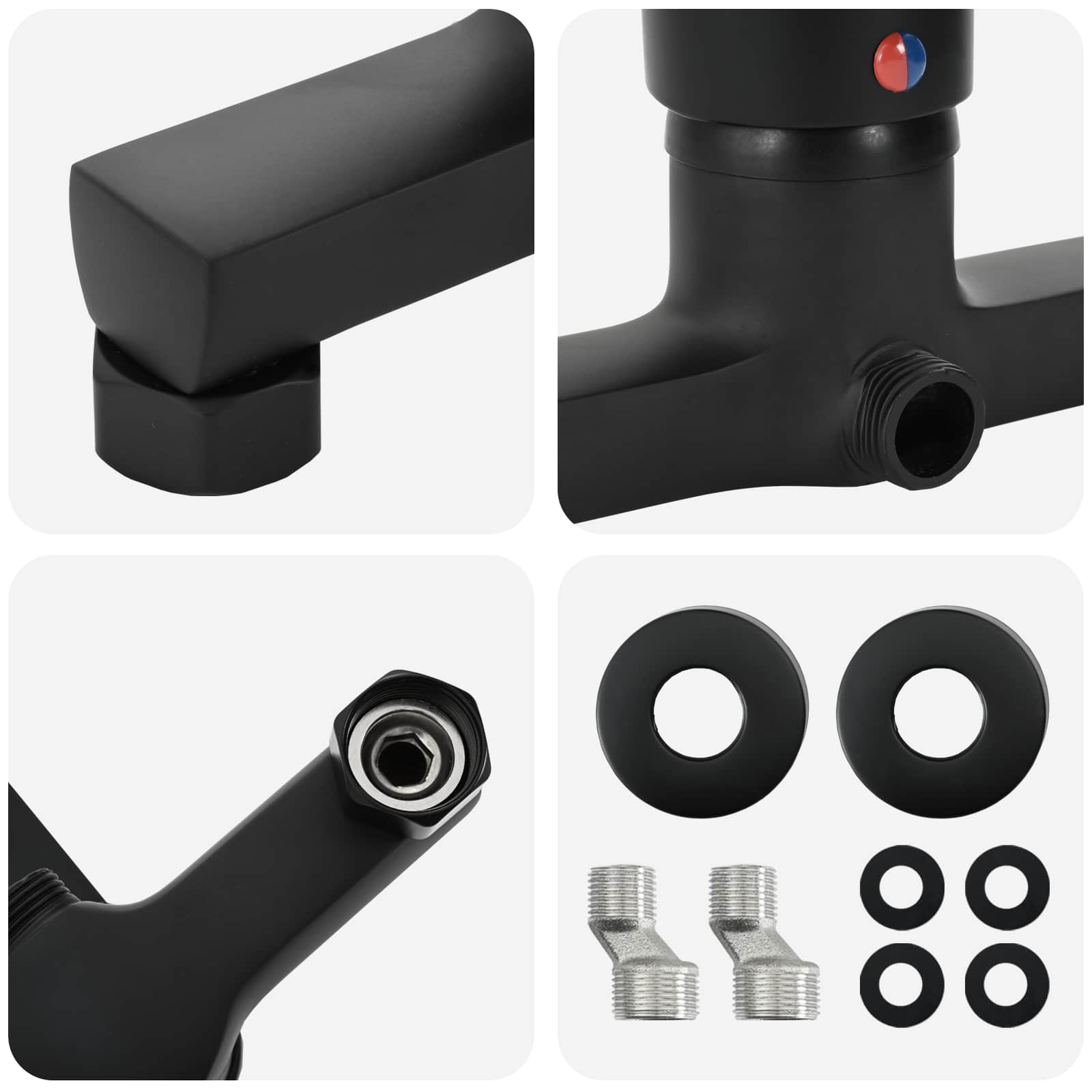 Duschmischer Schwarz G 1 / 2 Zoll Messing