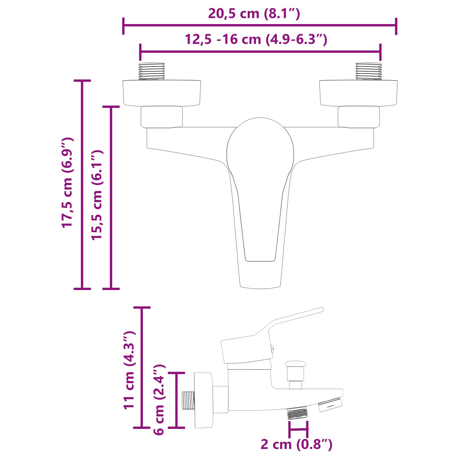 Duschmischer Chrom G 1 / 2 Zoll