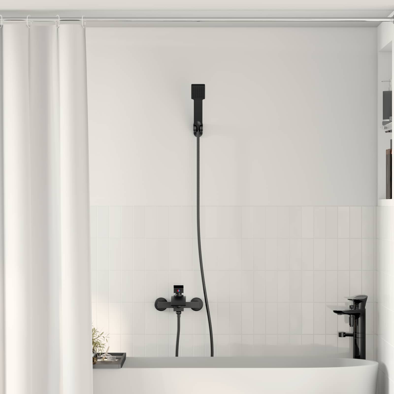 Duschkopf Set Schwarz G 1 / 2 Zoll