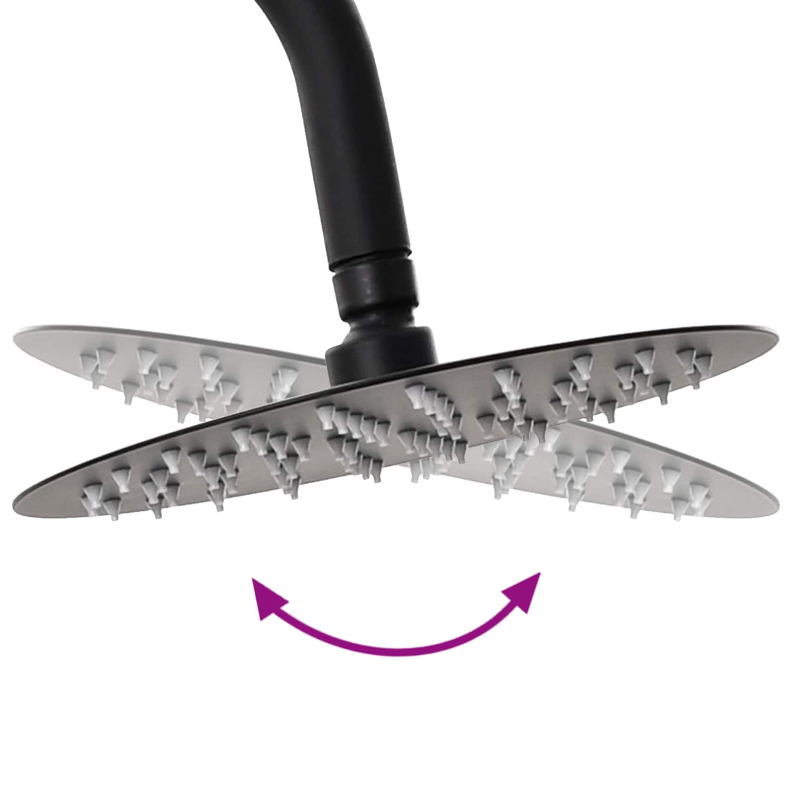 Duschsystem Schwarz 45 x 20 x 96 cm Messing, Sus201 und ABS