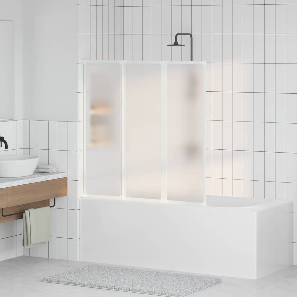 Bathtub screen, matte finish, 120 x 117 cm, aluminum &amp; PP panel