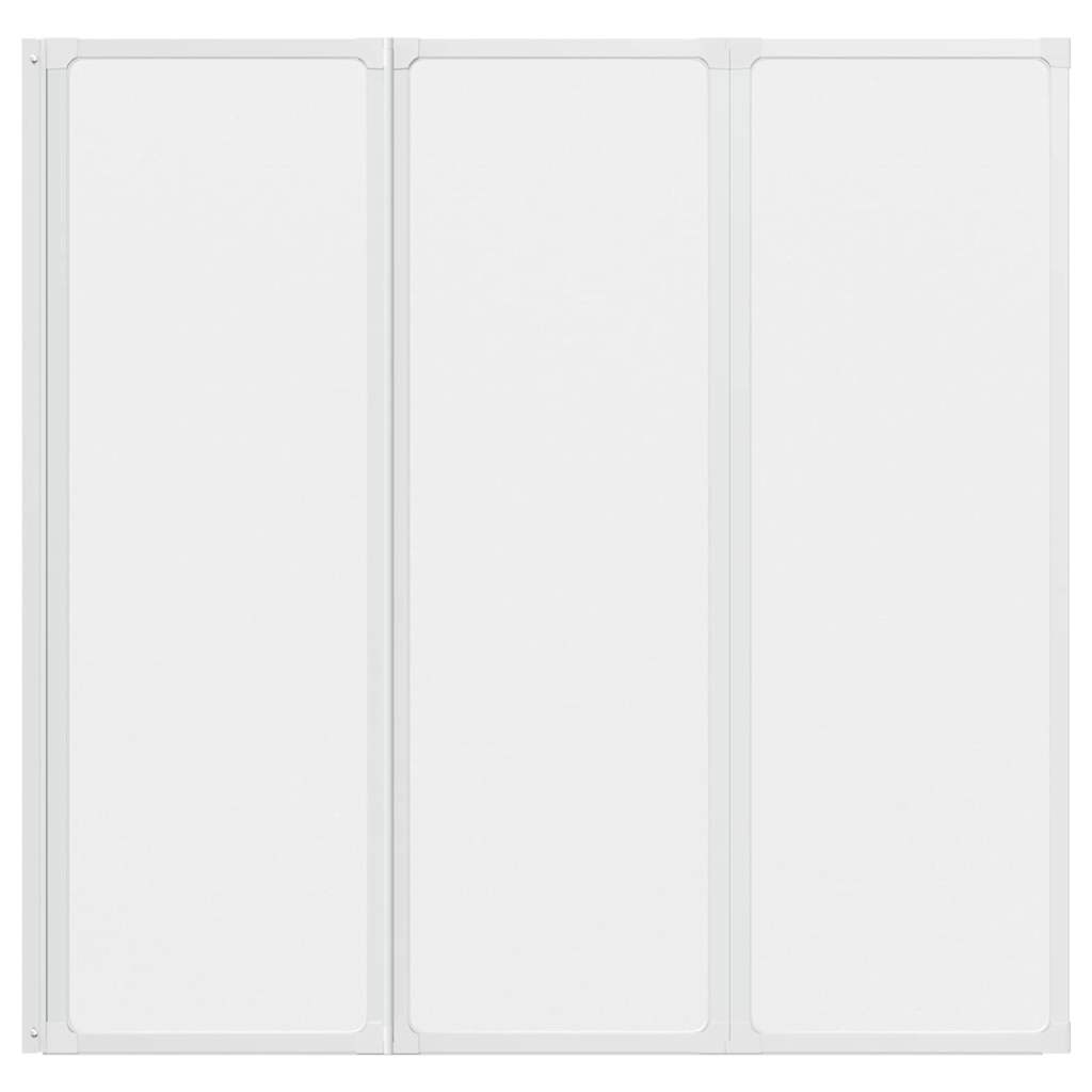 Badewannenbildschirm Matt 120 x 117 cm Aluminium & PP-Paneel