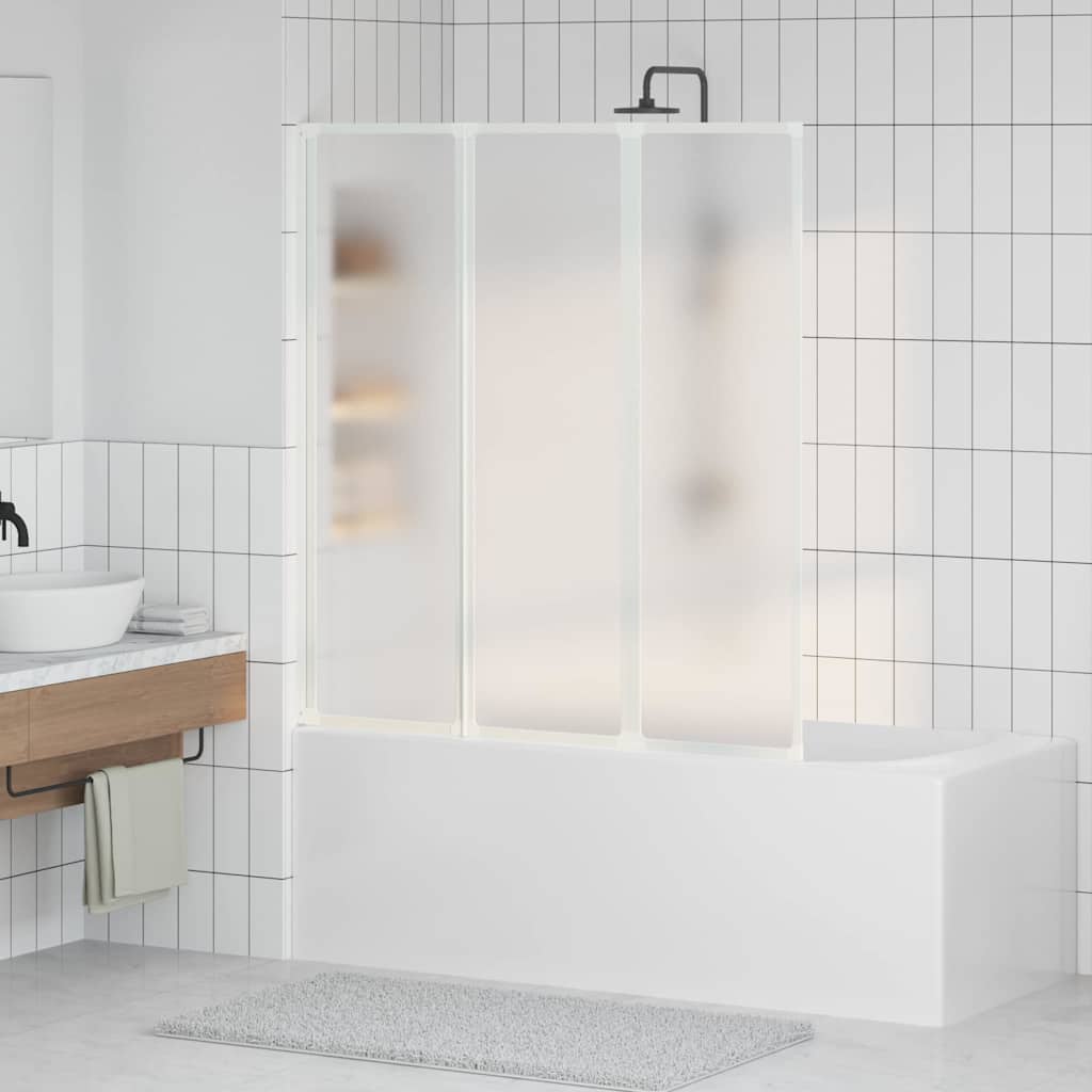 Bathtub screen, matte finish, 132 x 140 cm, aluminum &amp; PP panel