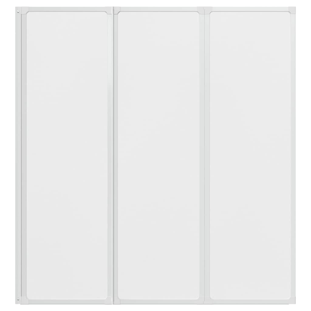 Badewannenbildschirm Matt 132 x 140 cm Aluminium & PP-Paneel