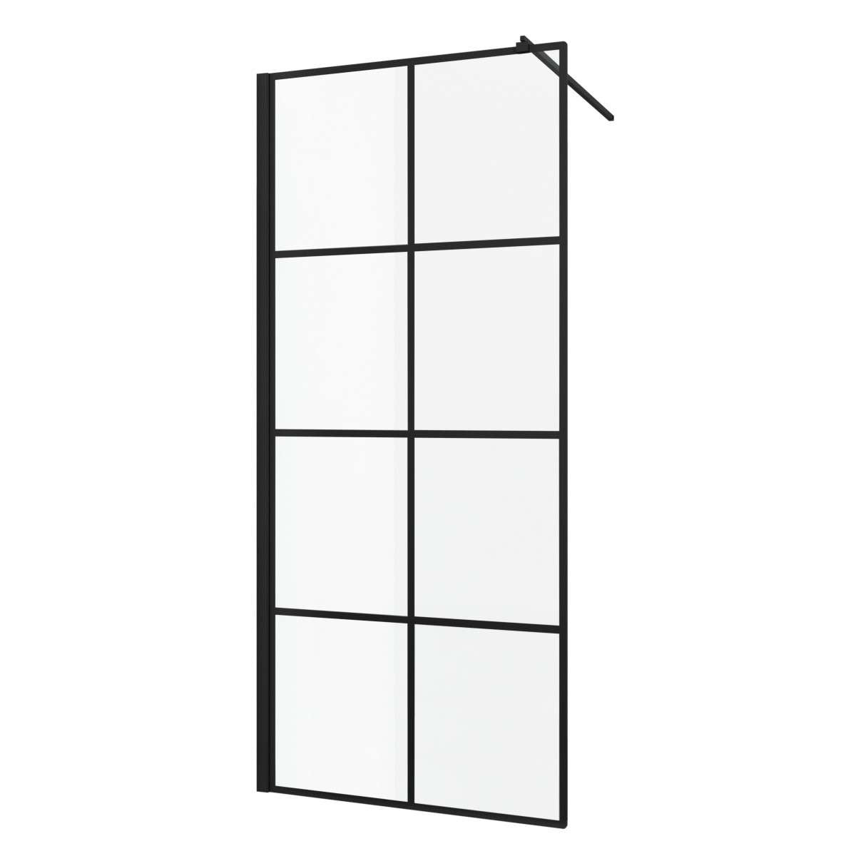 Duschtrennwand ELITE BLACK in 3 verschiedenen Größen