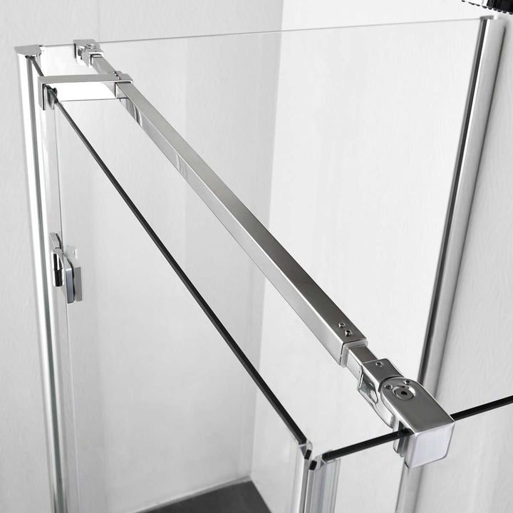 Connection bracket chrome for U shower cubicles chrome