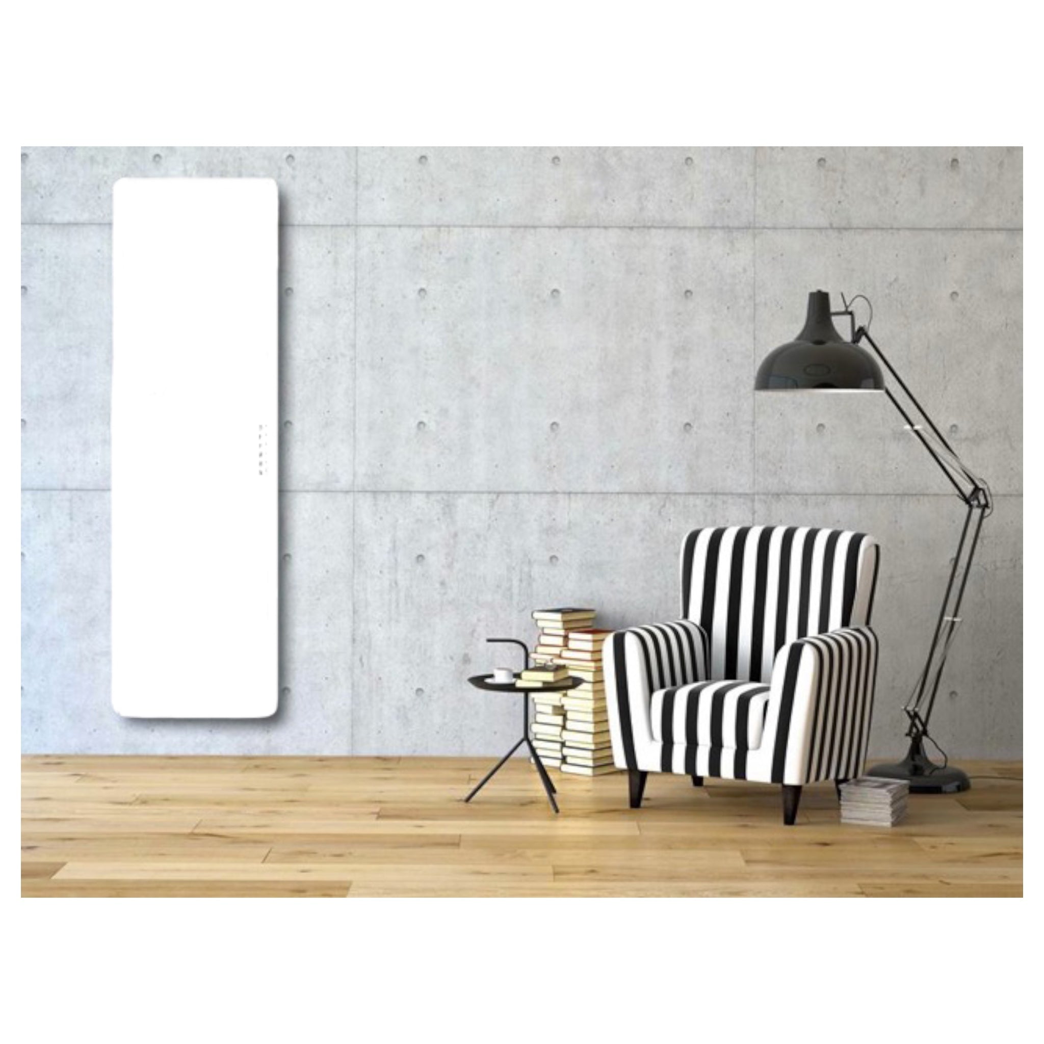 Radiador eléctrico de diseño E-Rom blanco 152 x 60 cm