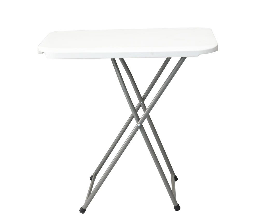 Mesa plegable blanca 75x50x(56-73) cm