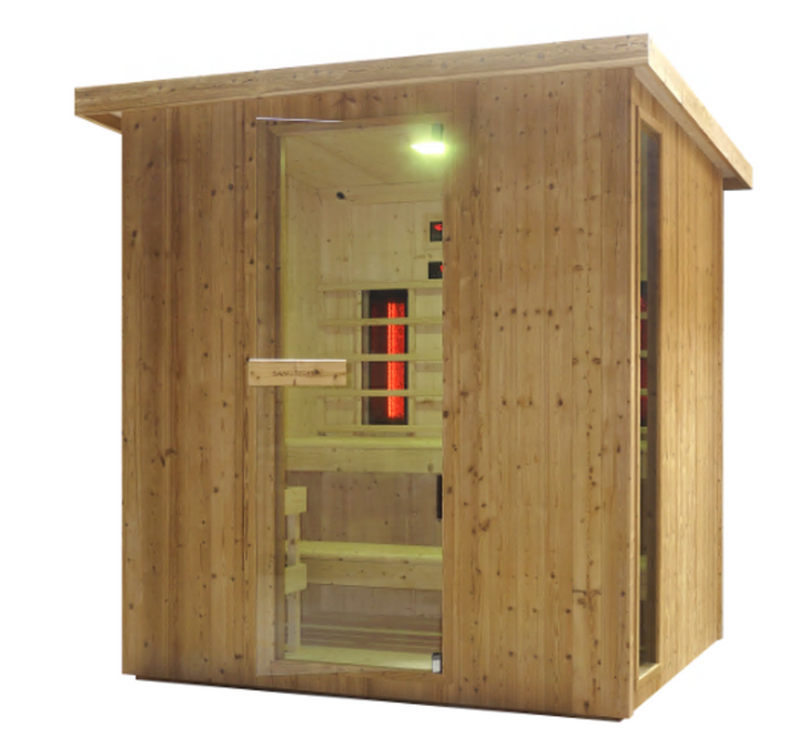 Outdoor Kombination Sauna und Infrarotkabine LAHTI für 4 - 6 Personen