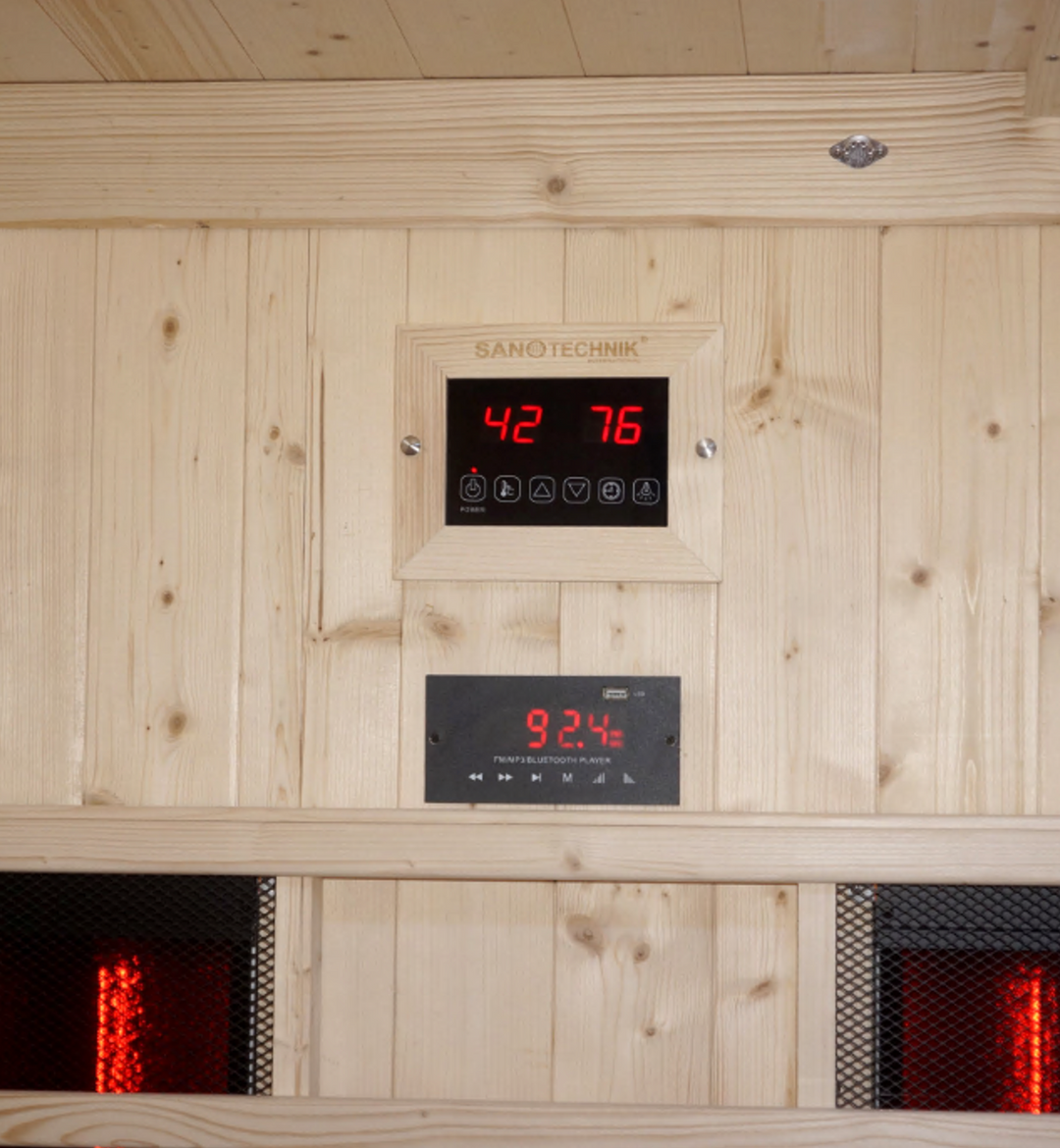 Outdoor Kombination Sauna und Infrarotkabine LAHTI für 4 - 6 Personen