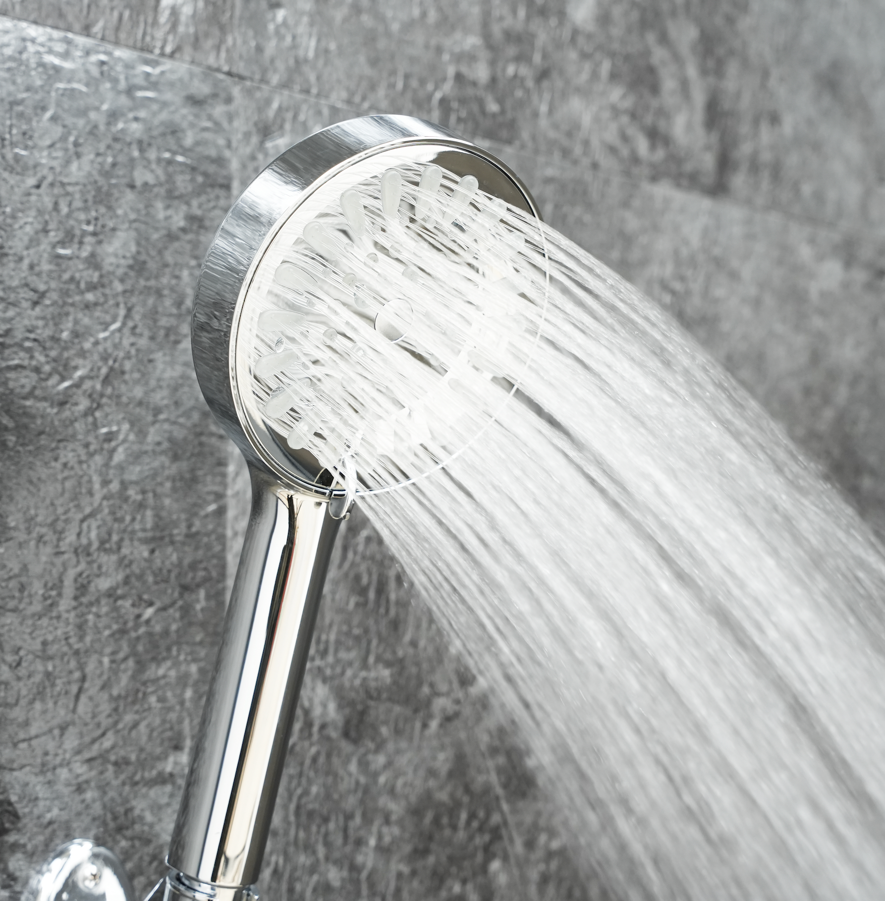 Ducha de mano en cromo de 12 cm con 3 funciones 