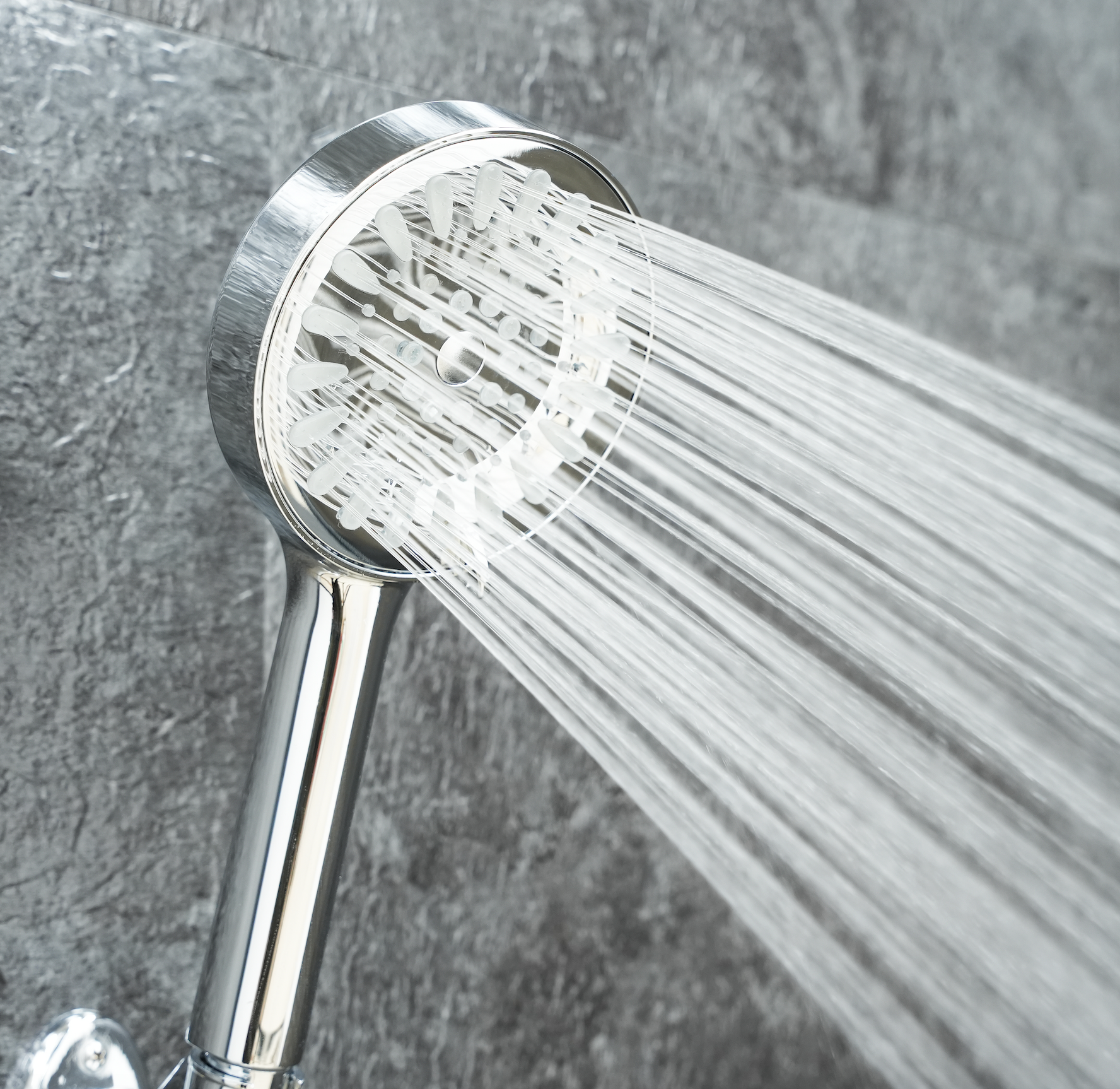 Ducha de mano en cromo de 12 cm con 3 funciones 