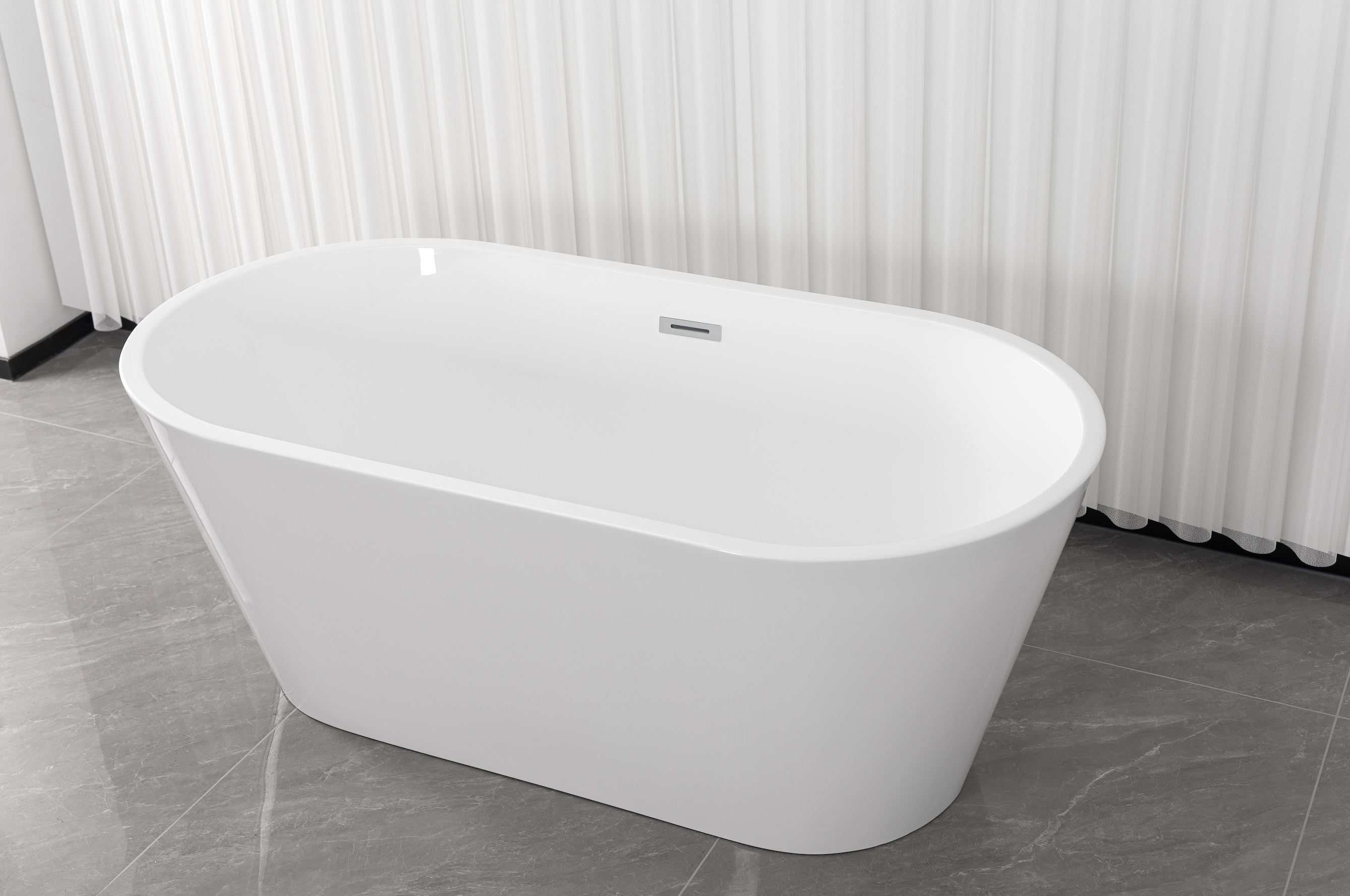 Freistehende Badewanne YORK 170 x 75 x 58 cm