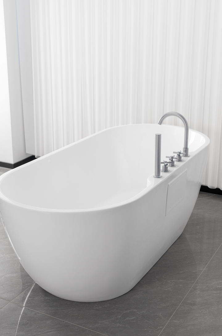 Freistehende Badewanne ARUBA chrom 170x75x58 cm