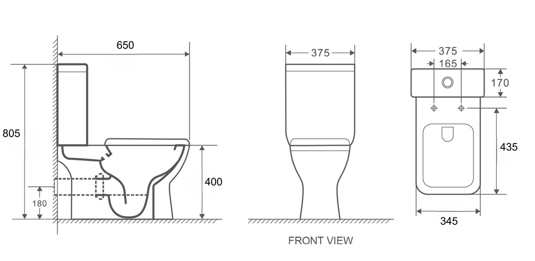 toilet monoblock; Exit A/W