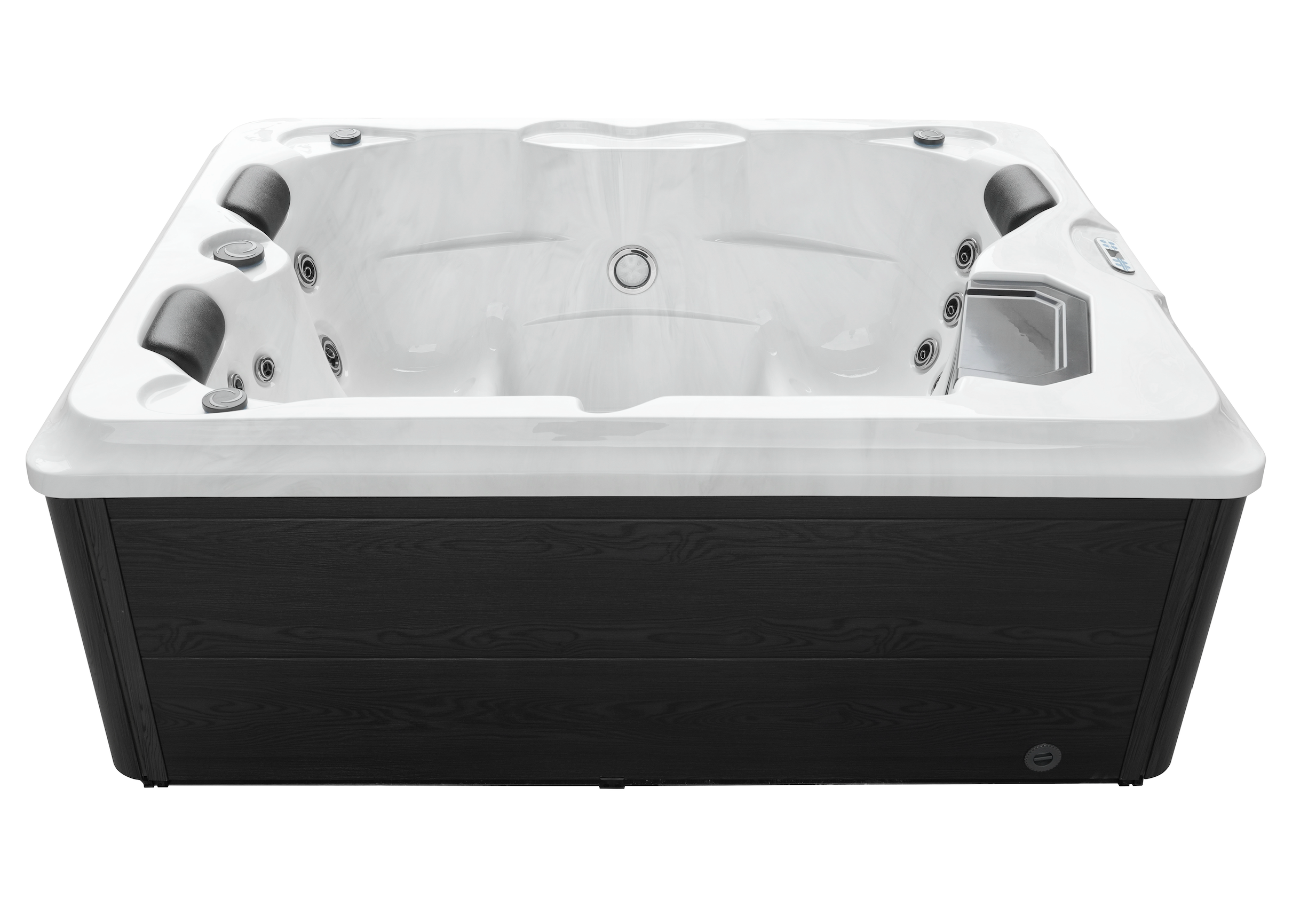 Outdoorwhirlpool Diablo WHITE MARBLE inkl. Abdeckung und Treppe  - 210 x 160 x 80cm
