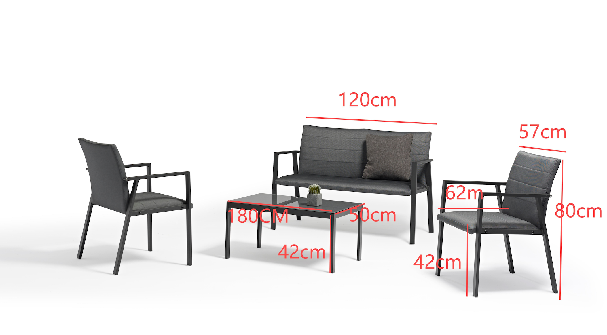 Garden lounge set Ibiza 4 pieces