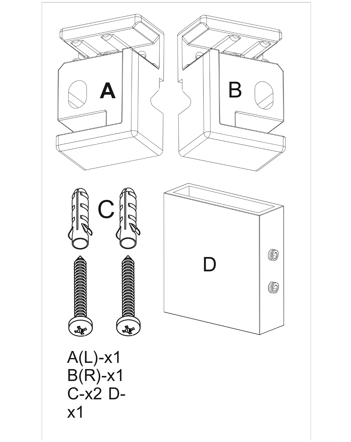 Mounting set for DB120US