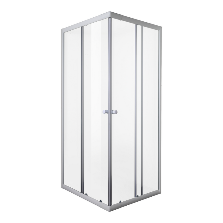 SANODUSCH corner shower cubicle clear glass / white 78.5-90 x 78.5-90 x 190cm