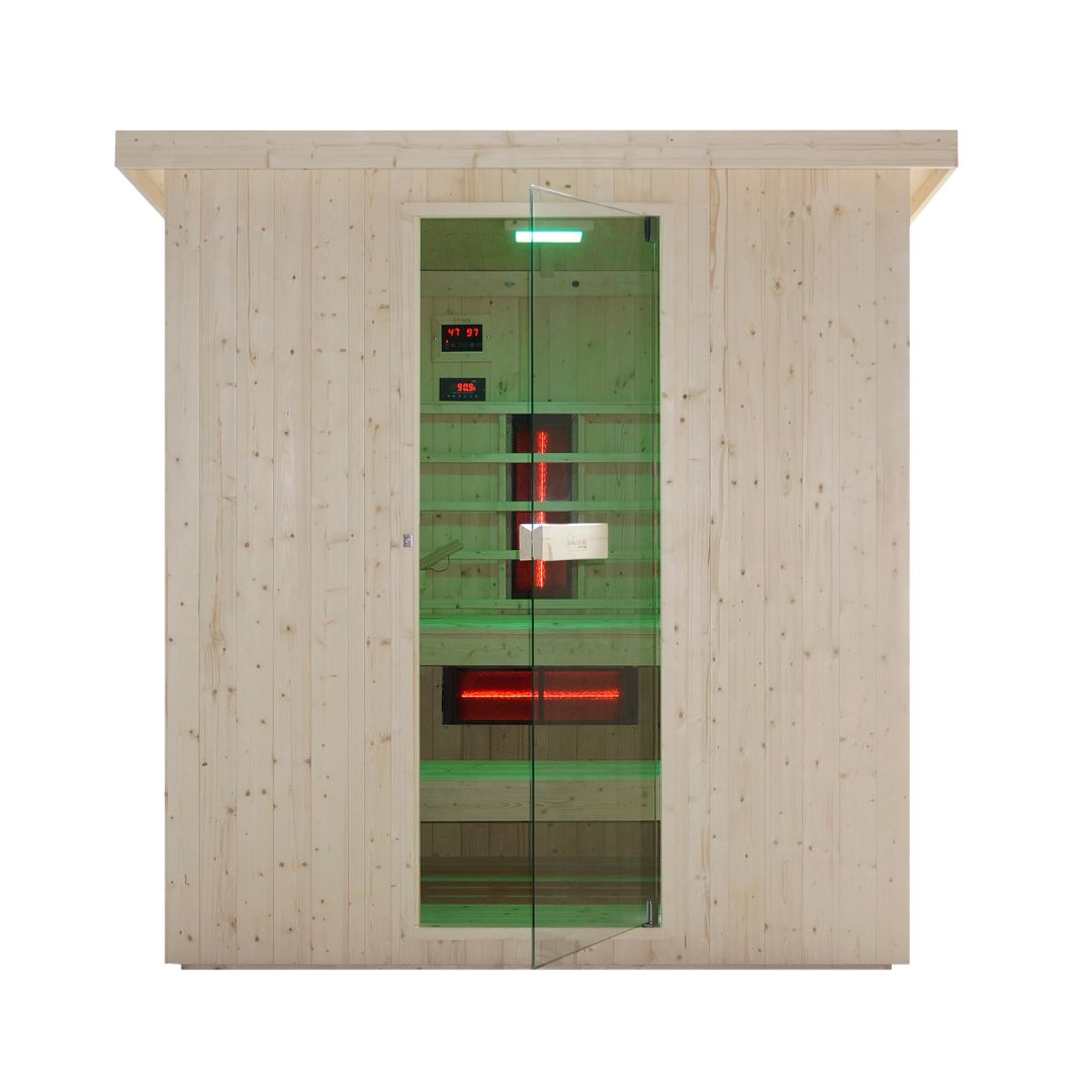 Outdoor combination sauna and infrared cabin LAHTI for 4 - 6 people